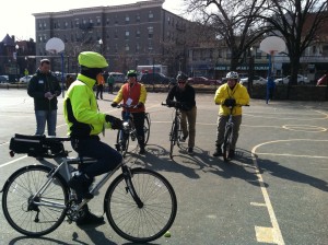 Nathan demonstrating his bike skills to fellow LCI Seminar participants.