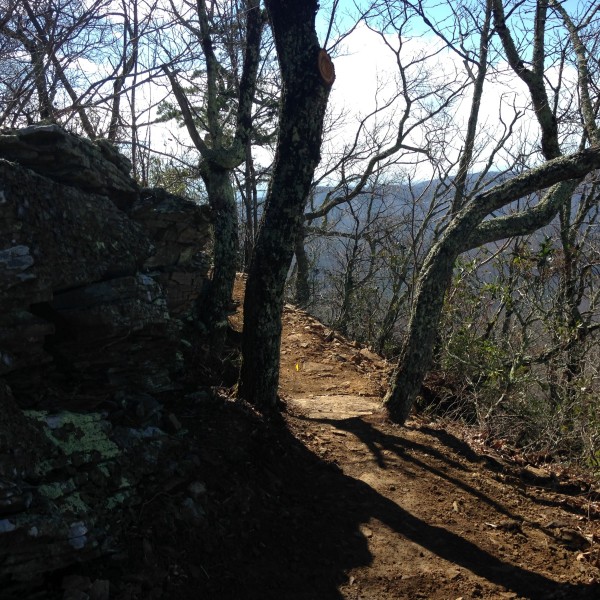 Tight corridor just after overlook turn